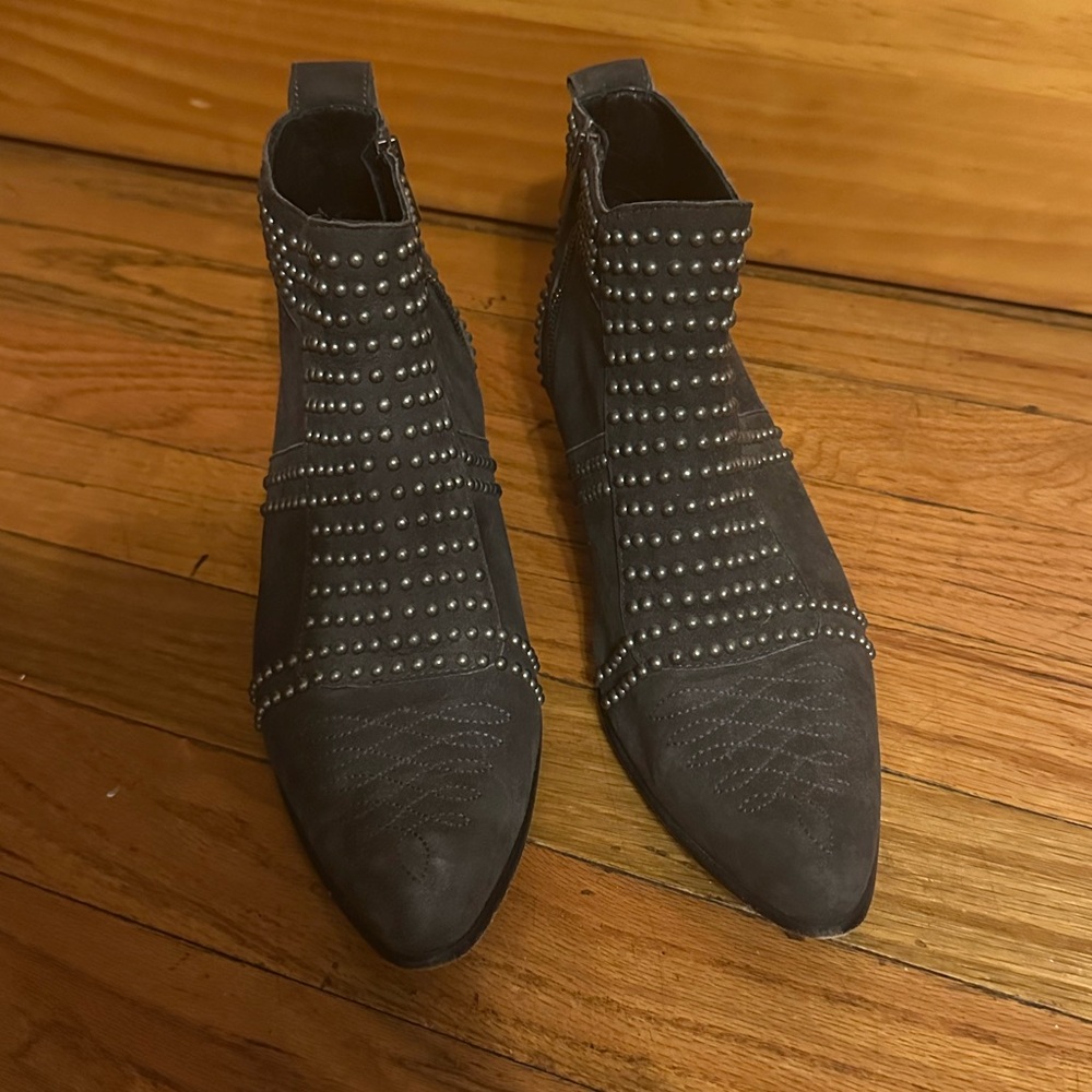 Anine Bing Charlie boots , Western Studded suede ankle booties
